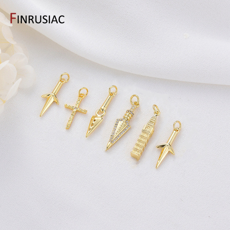 Jewelry Making In London - Pendentifs en laiton plaqué or 14