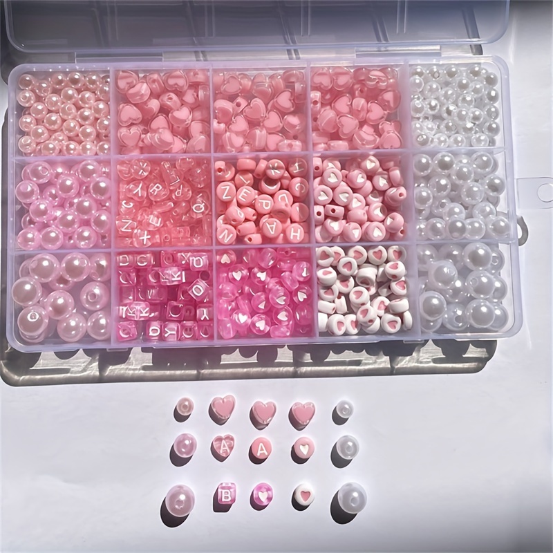 Boîte alphabet rose 10 pièces, - Bead Organizer Tray avis et prix