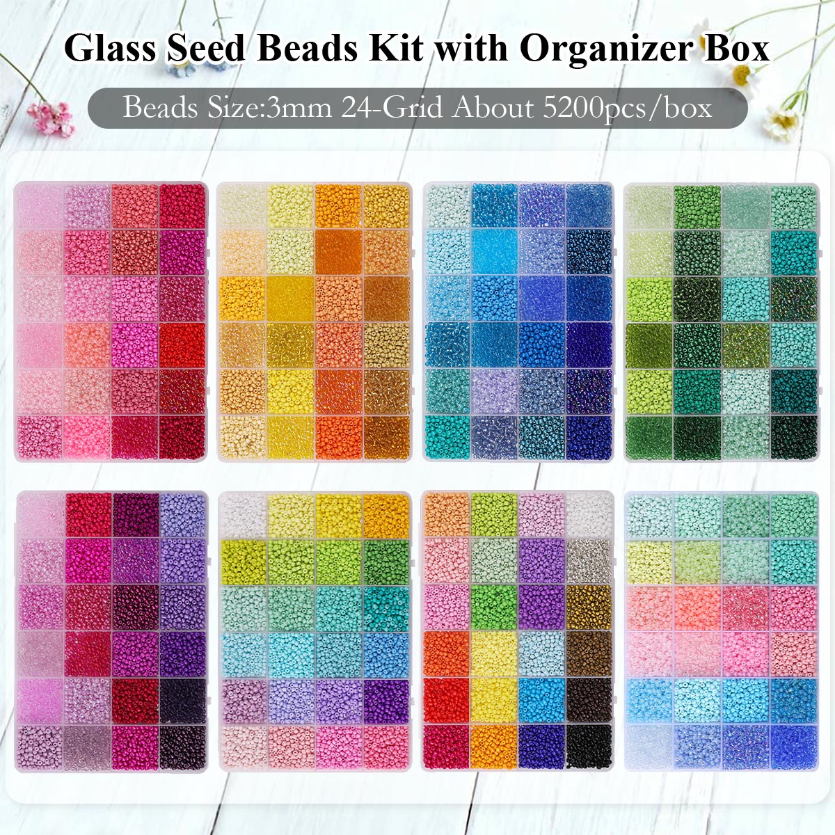 Kit de 5200 Perles de Rocaille - Bead Organizer Tray avis et prix